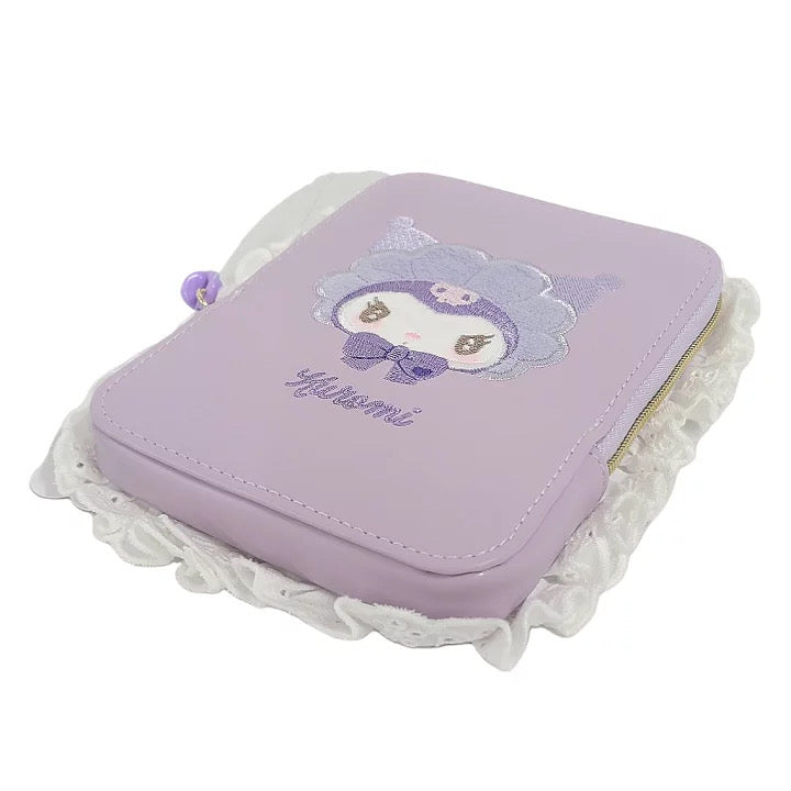 Sanrio|Cupid baby丘比特宝宝系列角色大头收纳包/可放写真照/背面透明蕾丝边/超Q奶嘴拉链头/波点内衬|约W285×H195×D125mm