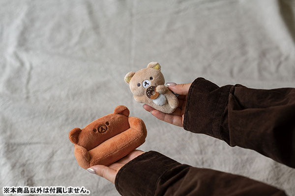Rilakkuma轻松熊|cafe巧克力甜甜圈系列卧姿迷你公仔/可拆分成独立|约70×95×35mm