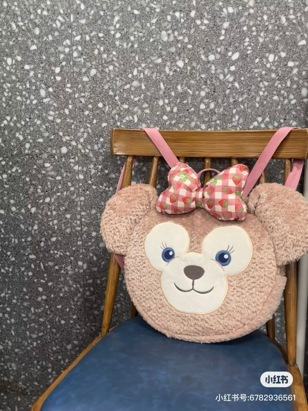 Disney迪士尼|草莓情人节限定玫玫大脸包+超柔软系列毯/胖宝宝胖宝宝|毯子约76x100cm/包约36x45x7cm