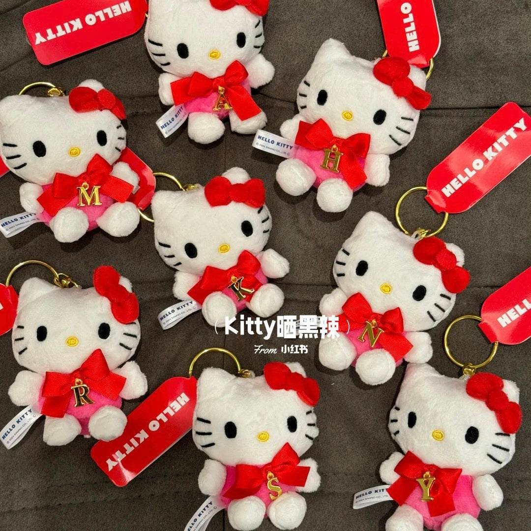 Sanrio|Hello Kitty红色蝴蝶结字母自选挂件/玩偶|约 6.5×5×9.5cm