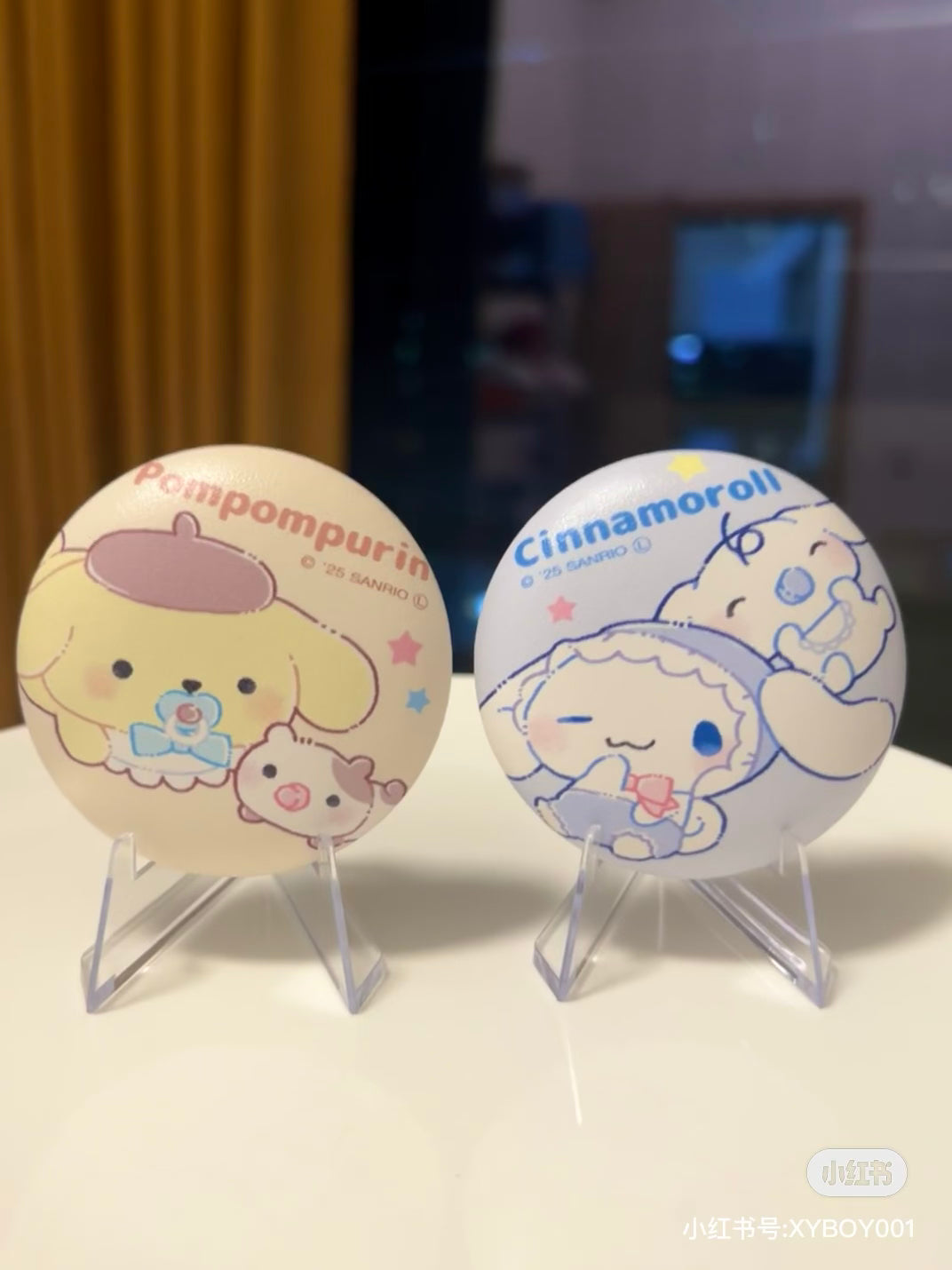 Sanrio|Mochimochi Tin Badges mystery bag/blind box/All 8 types|1pcs