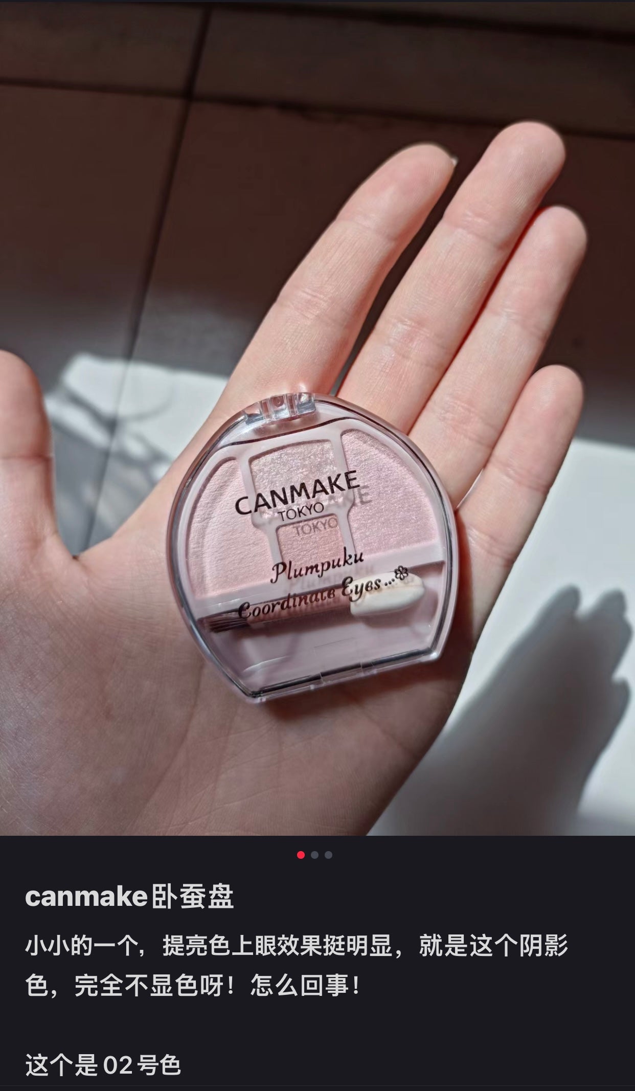 Canmake|4色泪袋卧蚕盘/闪得像水光