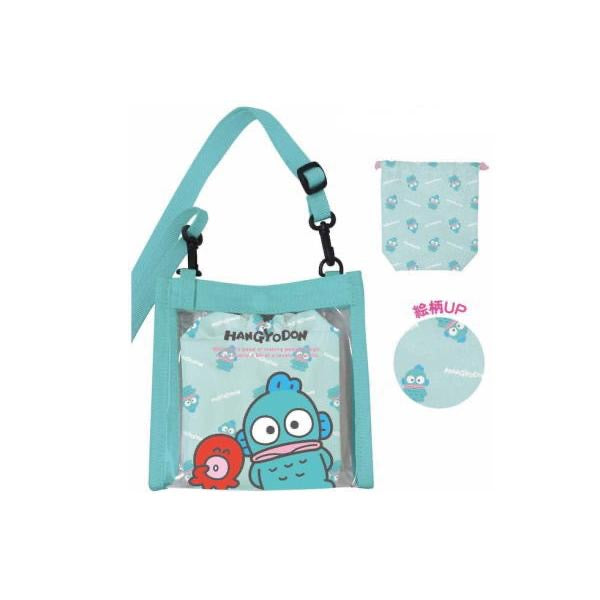 Sanrio|Clear Shoulder Bag with Drawstring|H150×W155×D60mm approx.