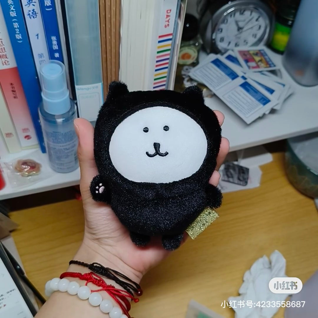 Nagano|Black Cat Bear Mascot Holder /Plush Keychain| 120mm H x 95mm W x 55mm D approx.