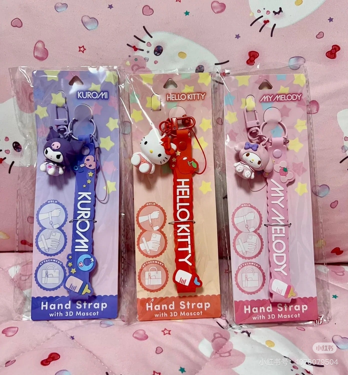 Sanrio|3D Mascot Hand Strap|4×3.5×4cm approx.