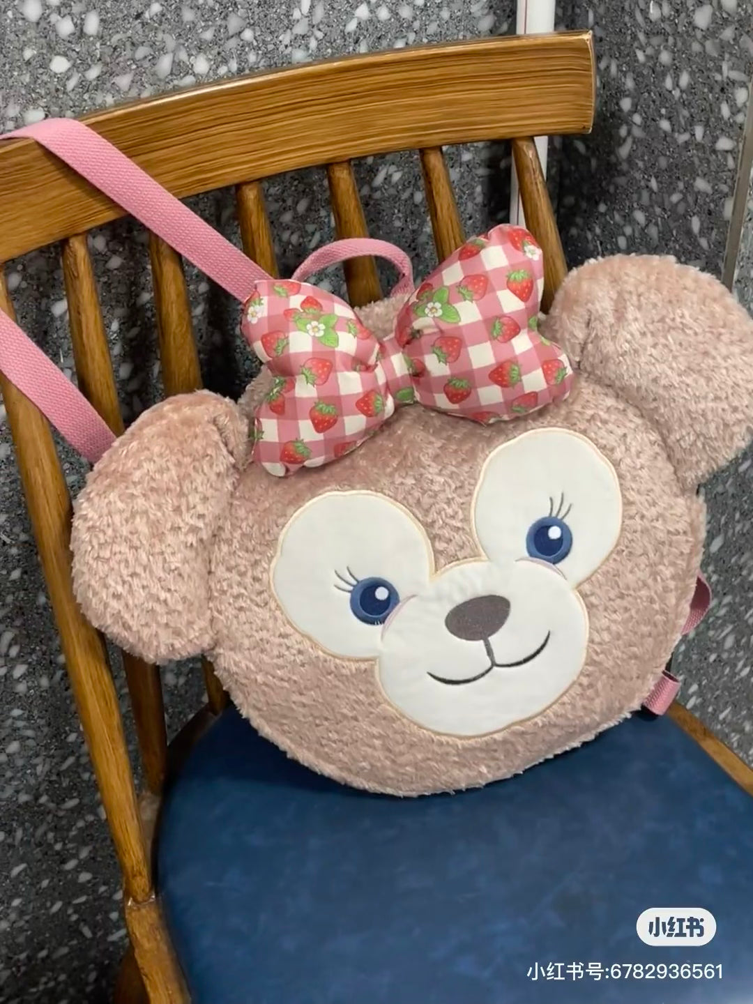 Disney迪士尼|草莓情人节限定玫玫大脸包+超柔软系列毯/胖宝宝胖宝宝|毯子约76x100cm/包约36x45x7cm