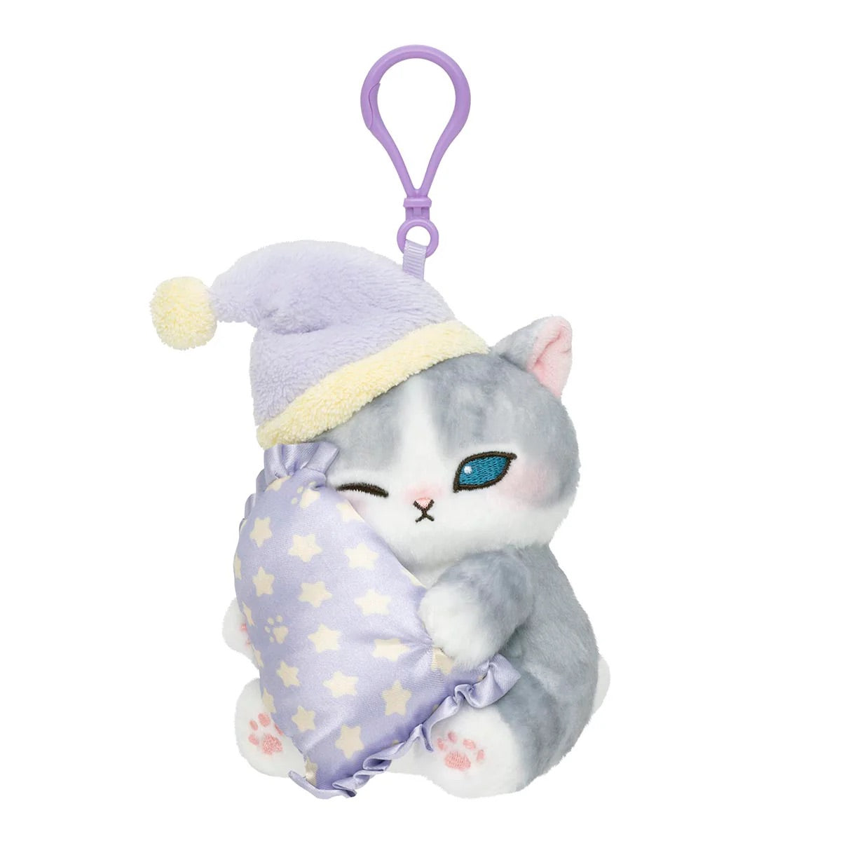 Mofusand|mofusand Relaxing at Home Mascot Keychain (Sleepy Meow)|H150×W100×D120mm approx.