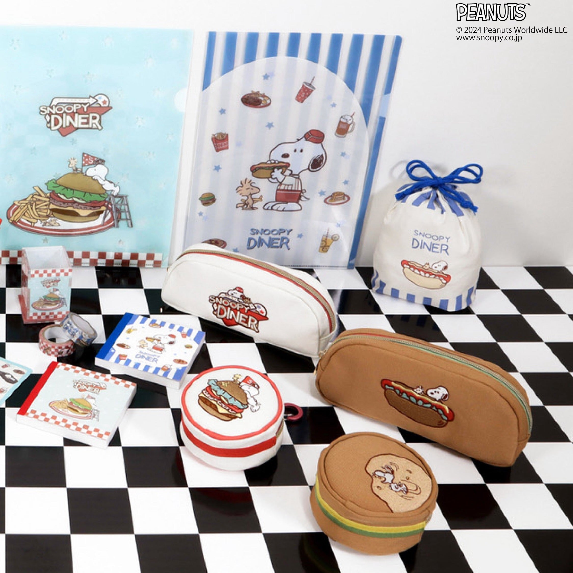 Snoopy|史努比美式汉堡系列/彩色金属扣刺绣小圆包挂件/零钱包/收纳包