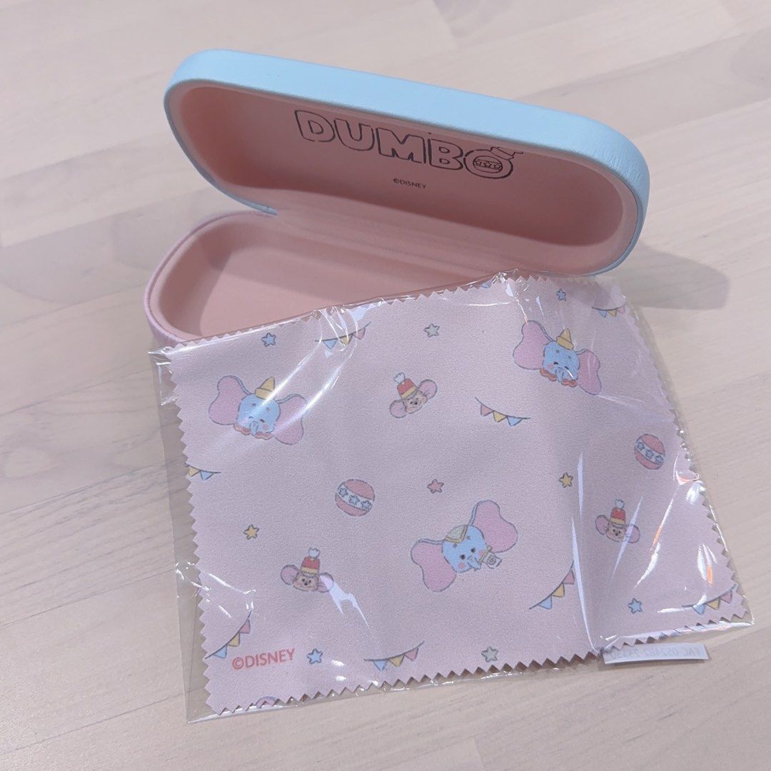 Disney|Dumbo小飞象刺绣眼镜盒+眼镜布|约7.1 x 15.3 x 4.2 (cm)