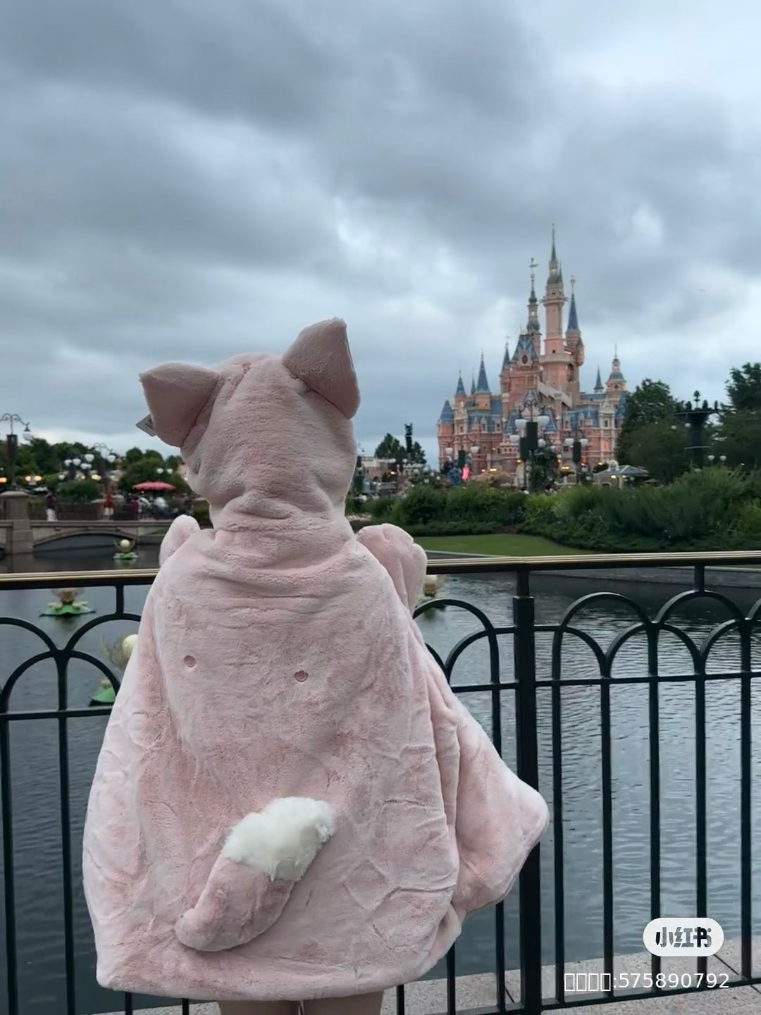 Disney SH|贝儿带帽超柔软毛毯/披毯/披风/斗篷