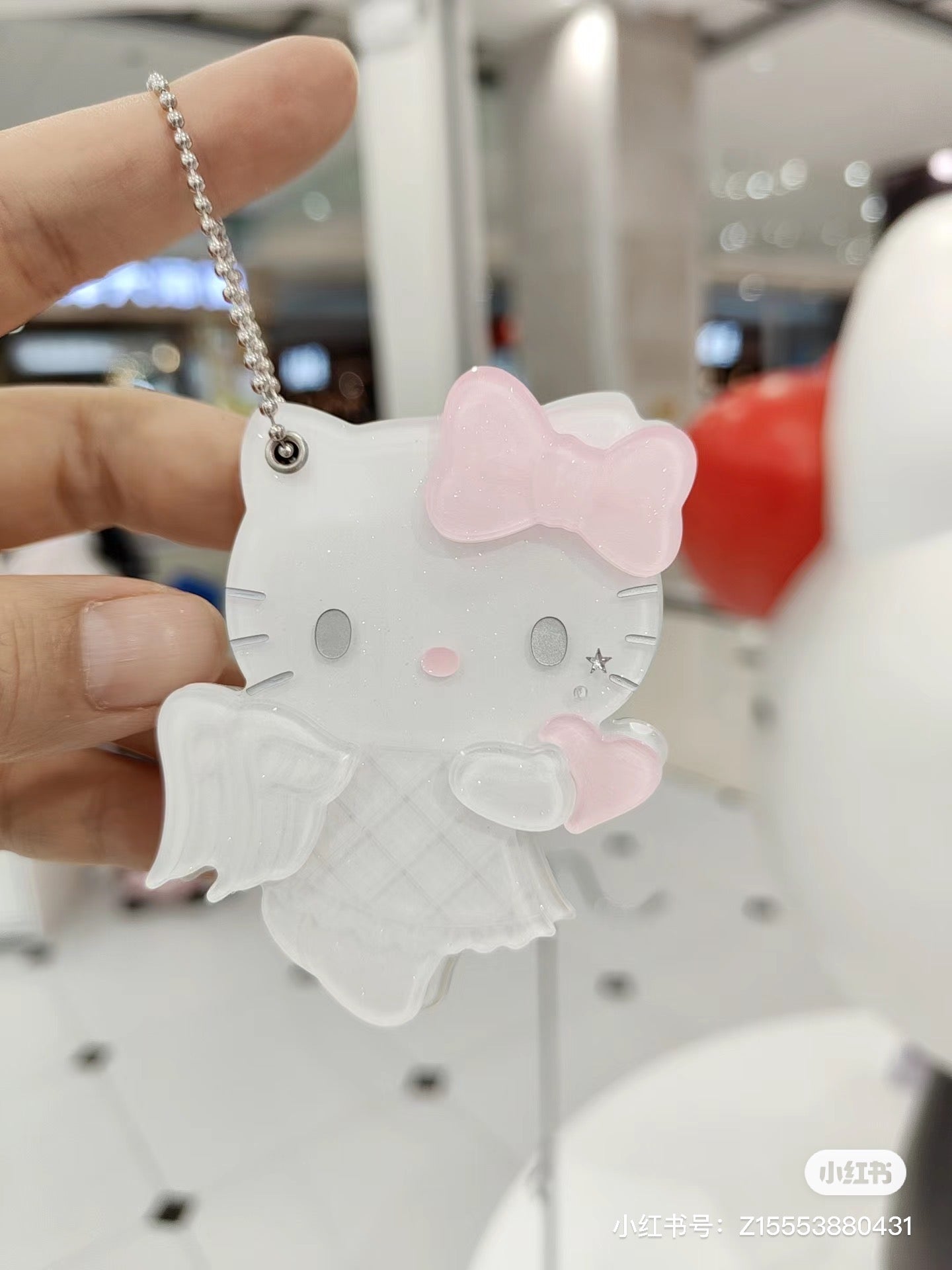 Hello kitty凯蒂猫|Sanrio Hello Kitty Slide Mirror/ Angel and Little Devil天使恶魔闪闪滑动随身镜|约8.6 x 6.0 x 1.0cm
