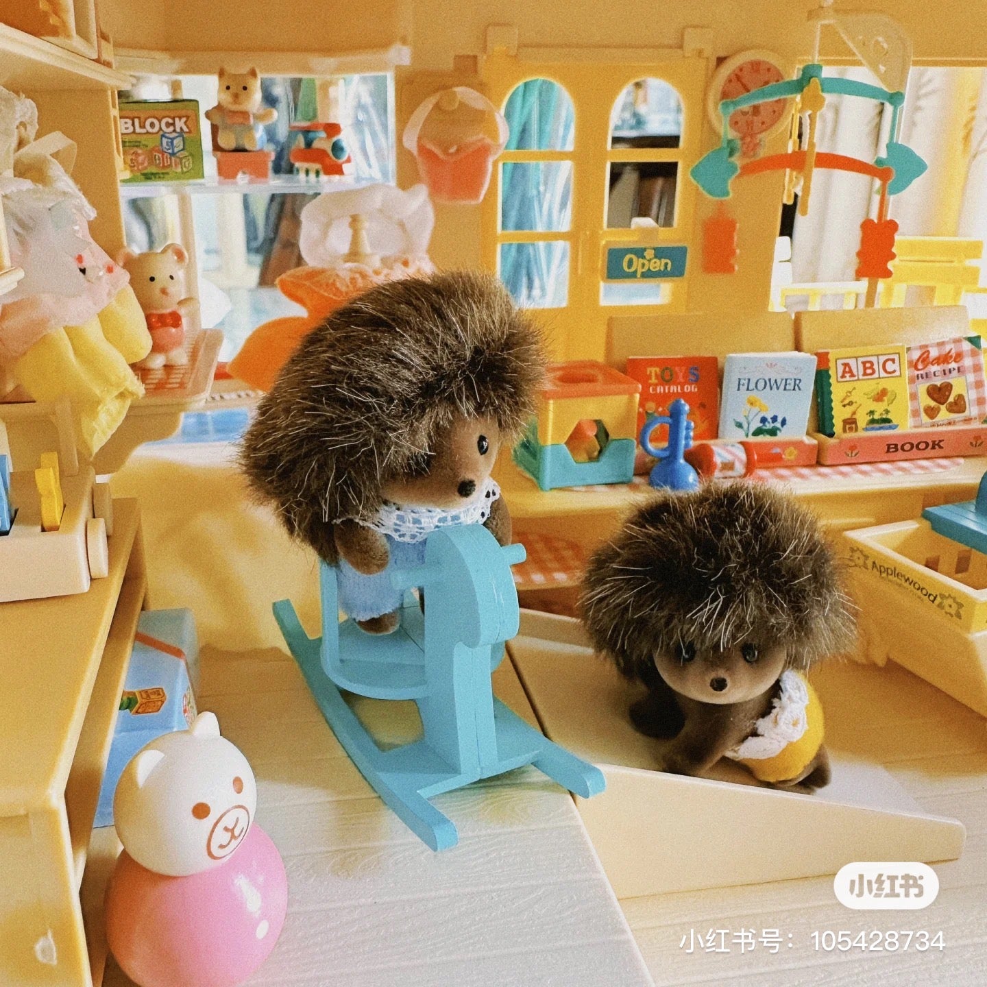 SylvanianFamilies森贝儿家族|Hedgehog Twins刺猬宝宝双胞胎推车套组/玩具/过家家
