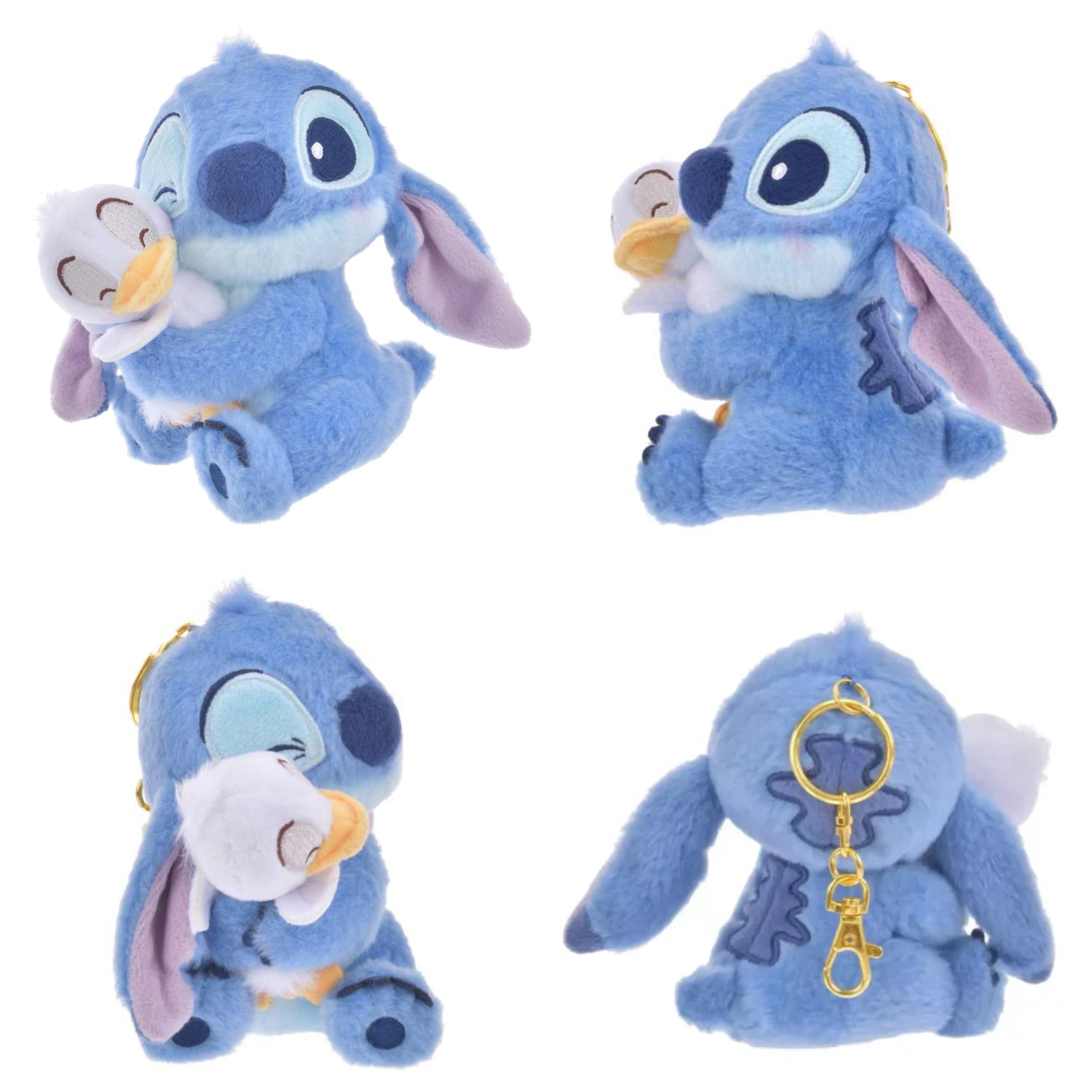 Disney迪士尼|限定史迪仔生日系列抱鸭鸭玩偶/挂件|約 15×14×8cm