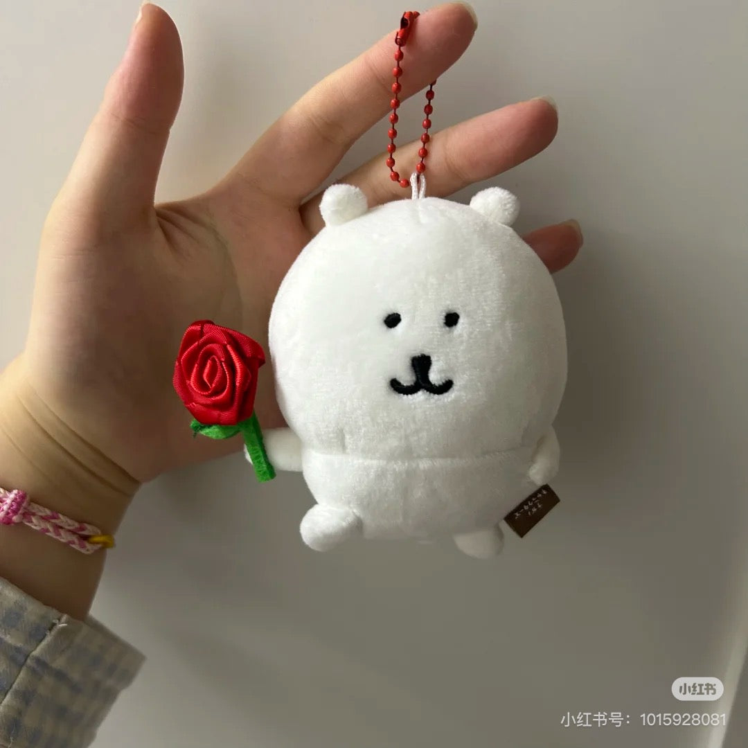 【limit 1】Nagano|Characters Rose Nagano Bear Mascot Holder /Plush Keychain|H105 x W100 x D55mm approx.