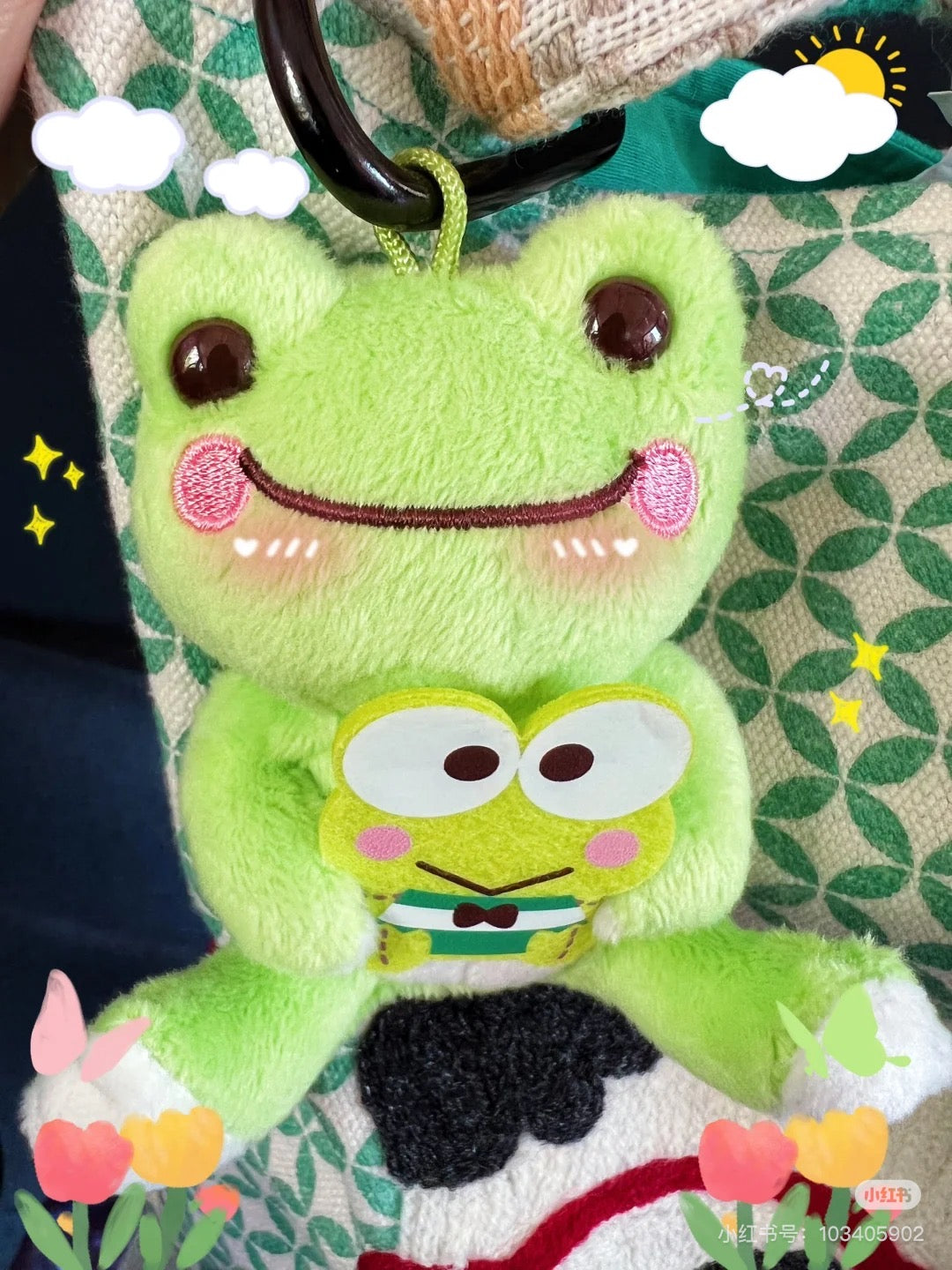 Sanrio|Kerokero Keroppi 大眼蛙??泡菜蛙联名玩偶/挂件|公仔约H15 x W11 x D13cm/挂件约10×4×9cm