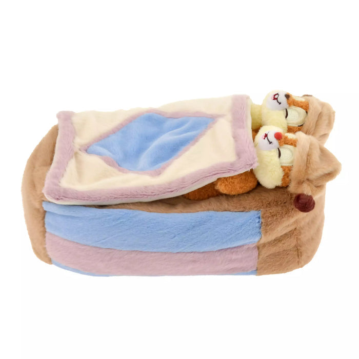 Disney|奇奇蒂蒂超柔软好摸fluffy睡睡纸巾盒玩偶公仔/被子可以盖或不盖/枕头捏捏好柔软|约32 × 22 × 14cm