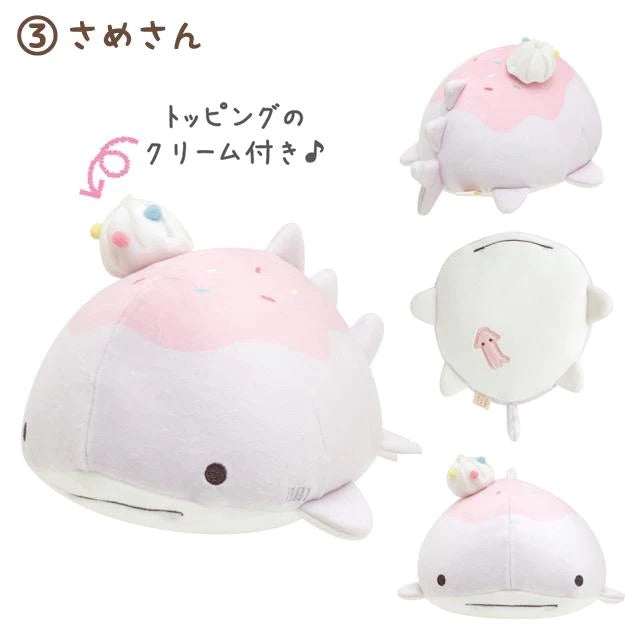 Jinbesan鲸鱼|可爱笑脸大嘴mochi鲸鱼玩偶/公仔|约H110 x W140 x D175mm