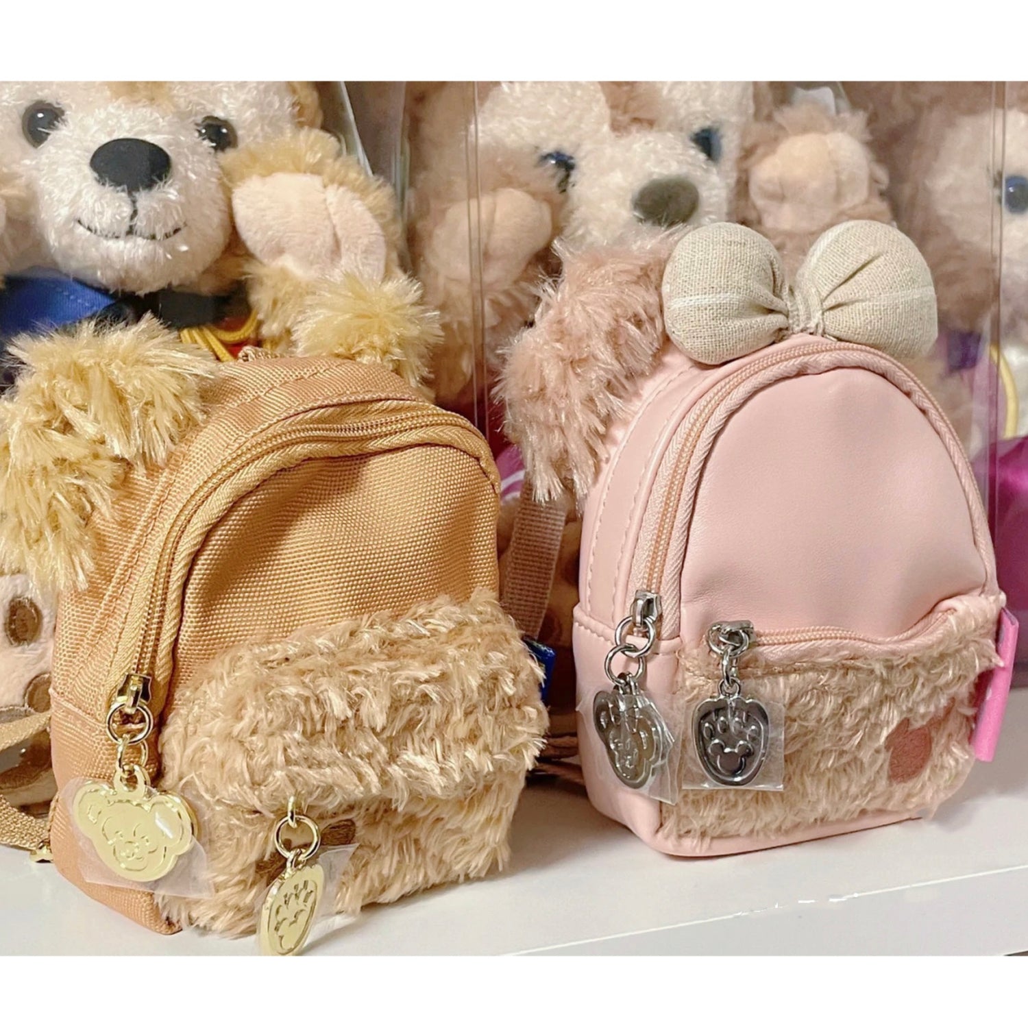 Disney HK|duffy达菲雪莉玫书包钥匙扣/零钱包/挂件|约11cm 高 x 9cm 宽x 4cm 深