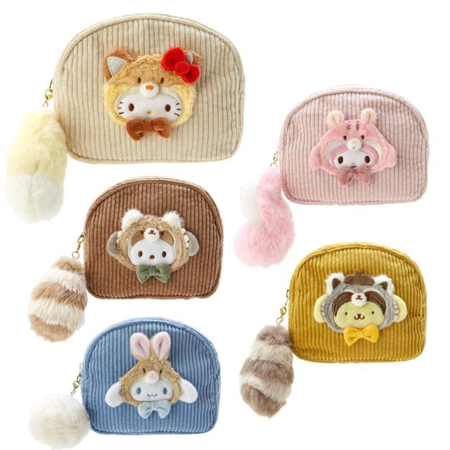 Sanrio|2023全新秋日森林动物限定可爱毛茸茸大尾巴化妆包|约W15.5×H12×D8cm