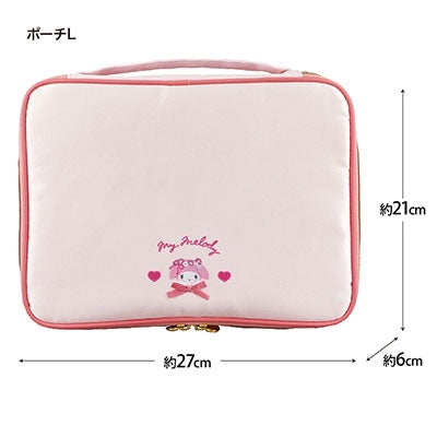 Sanrio|melody三合一多功能外出携带收纳组/化妆包组|大中小各1|约27/14/8cm