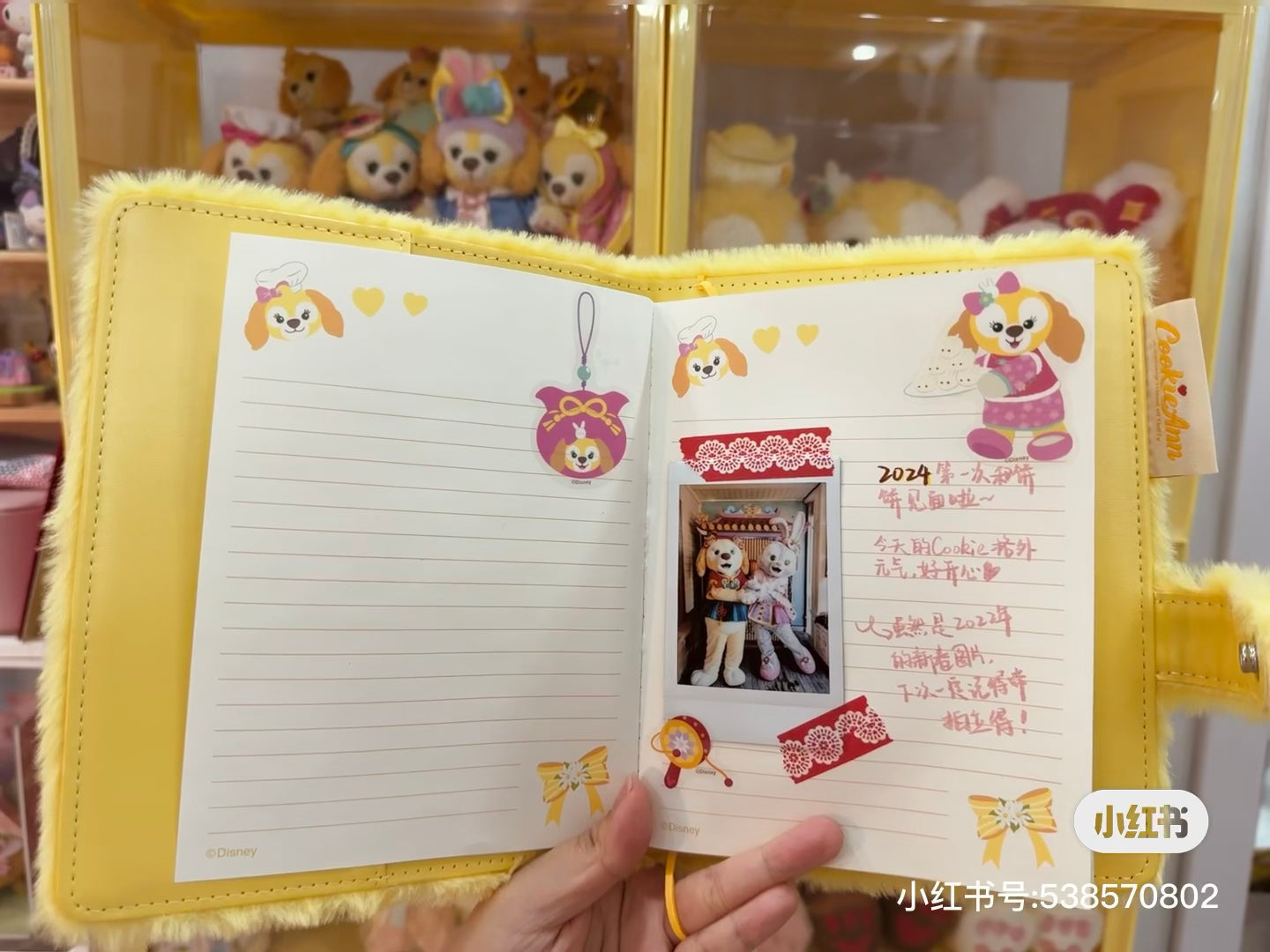 Disney SH|多角色可爱毛绒绒笔记本/内页有卡通图案