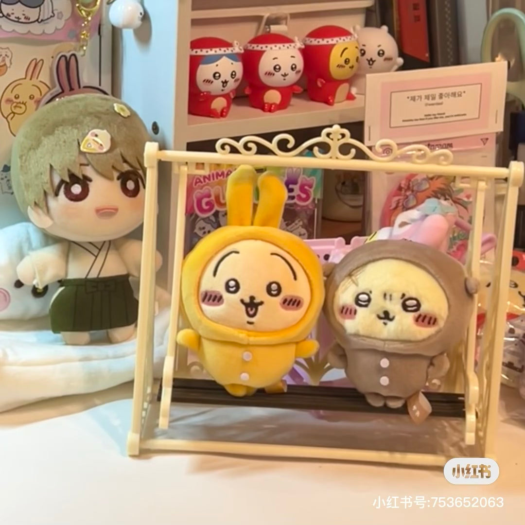 Chiikawa| Pajama party napchi mini Mascot Holder /Plush Keychain|H100 x W85 x D55mm approx.