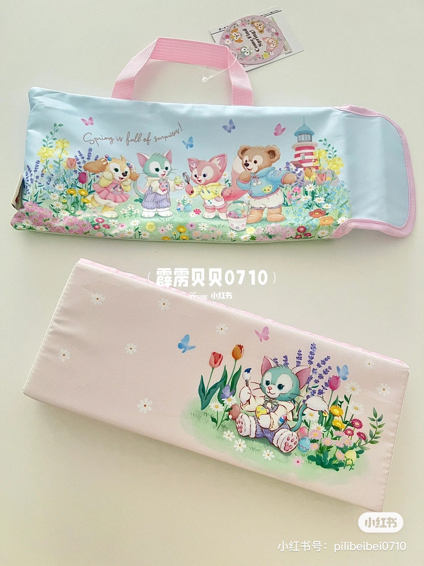 Disney迪士尼|2024东迪春日复活节达菲家族便携坐垫