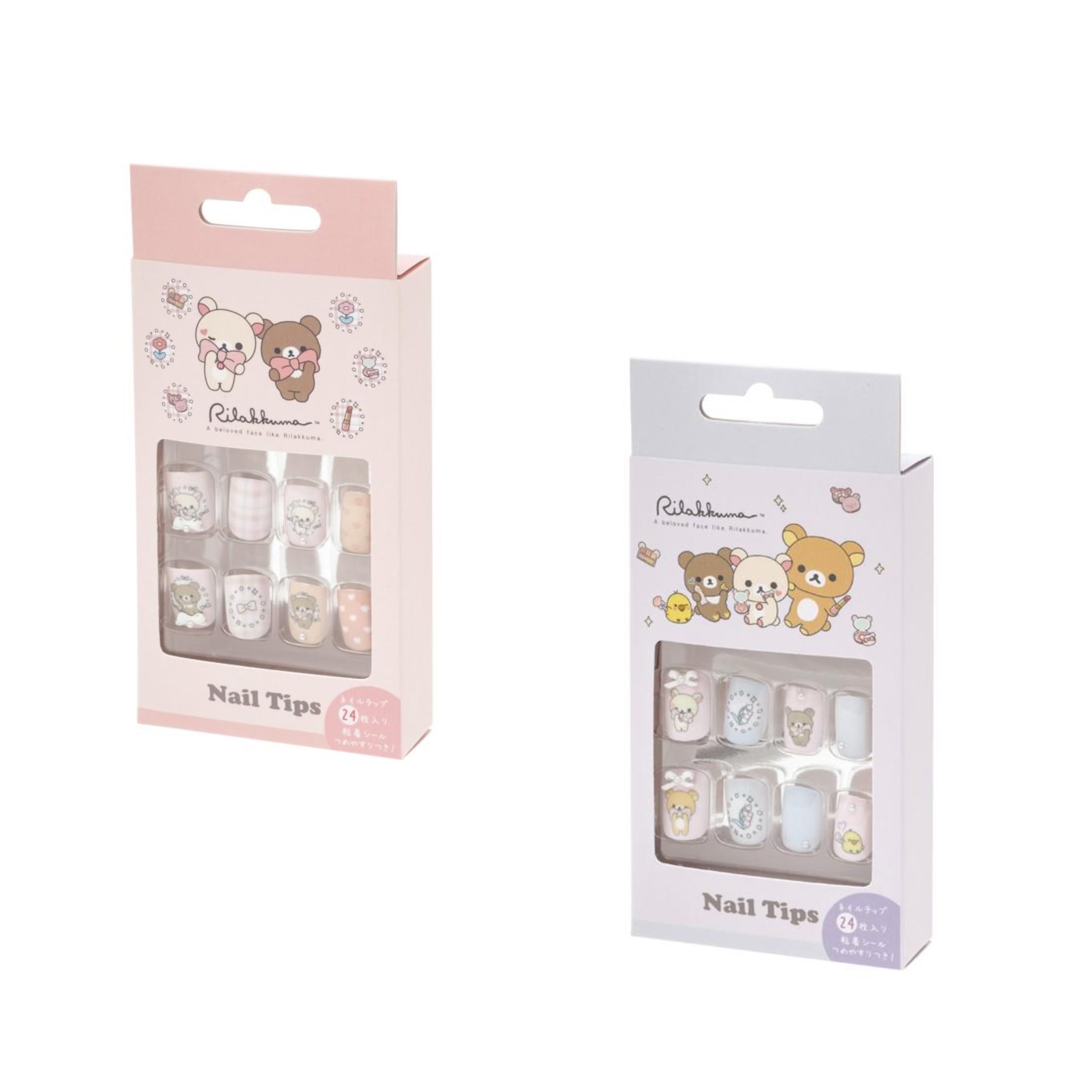 Rilakkuma| Theme Character Mix Cosmetic Item Nail Tips|H135×W65×D20mm approx.