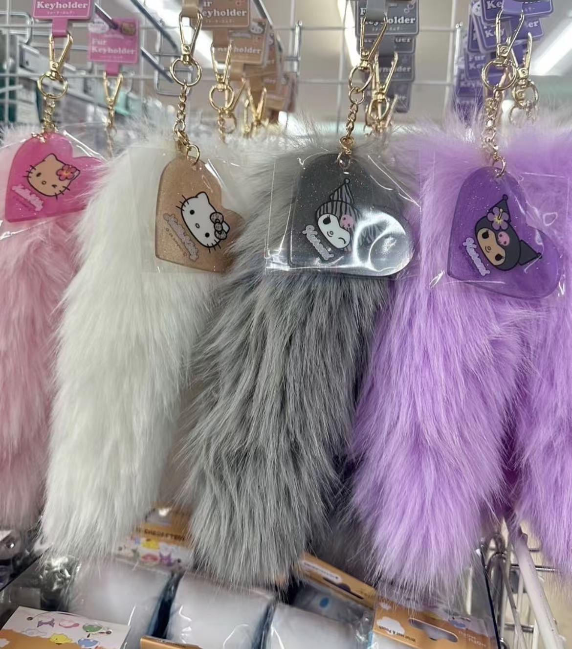 Sanrio|Gogo Gal Collection Dangling Tail Mascot Holder /Plush Keychain|80×300×80mm approx.