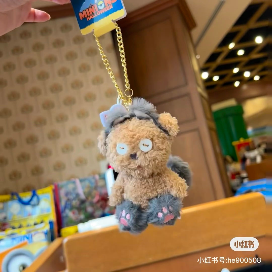 Tim熊| 超软毛茸茸小恶魔猫咪usj万圣节限定挂件/背后有毛茸茸长尾巴