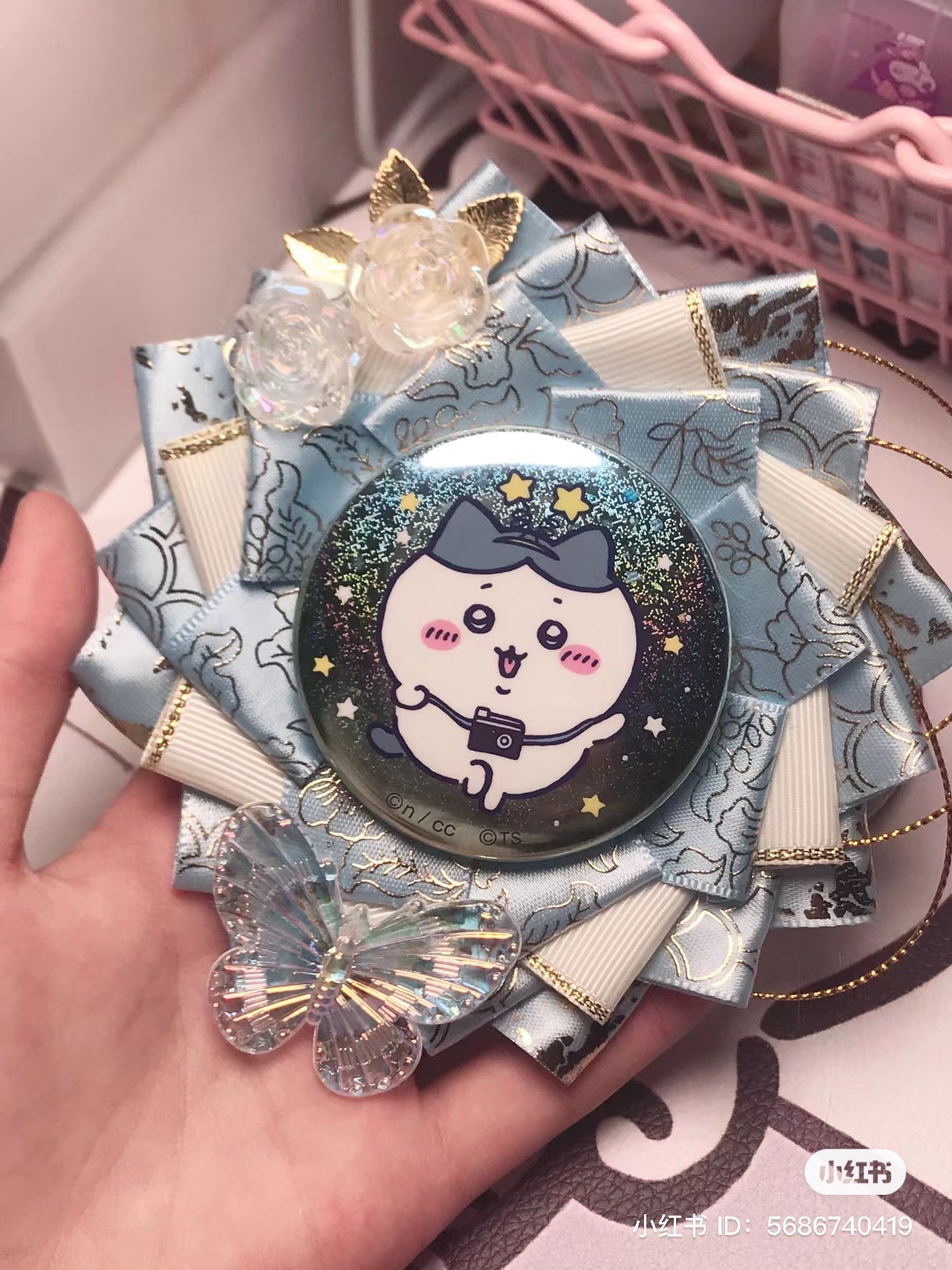 Chiikawa 吉伊卡哇|东京晴空塔限定流彩吧唧盲盒/徽章/像星星一闪一闪|1枚