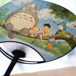 My neighbor totoro|吉卜力宫崎骏龙猫钓鱼场景团扇/正反都可爱|約345x243x3mm