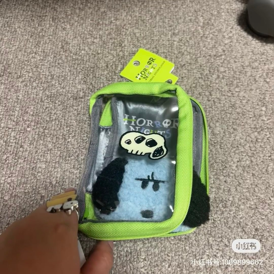 Snoopy|usj万圣节限定史努比透明收纳包/衣服会夜光