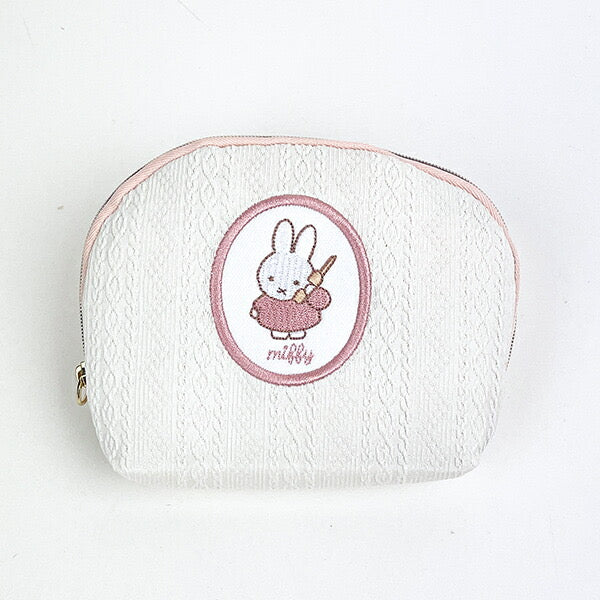 Miffy|accessory case spring knit series pouch|11cm x 14.5cm x 3cm approx.