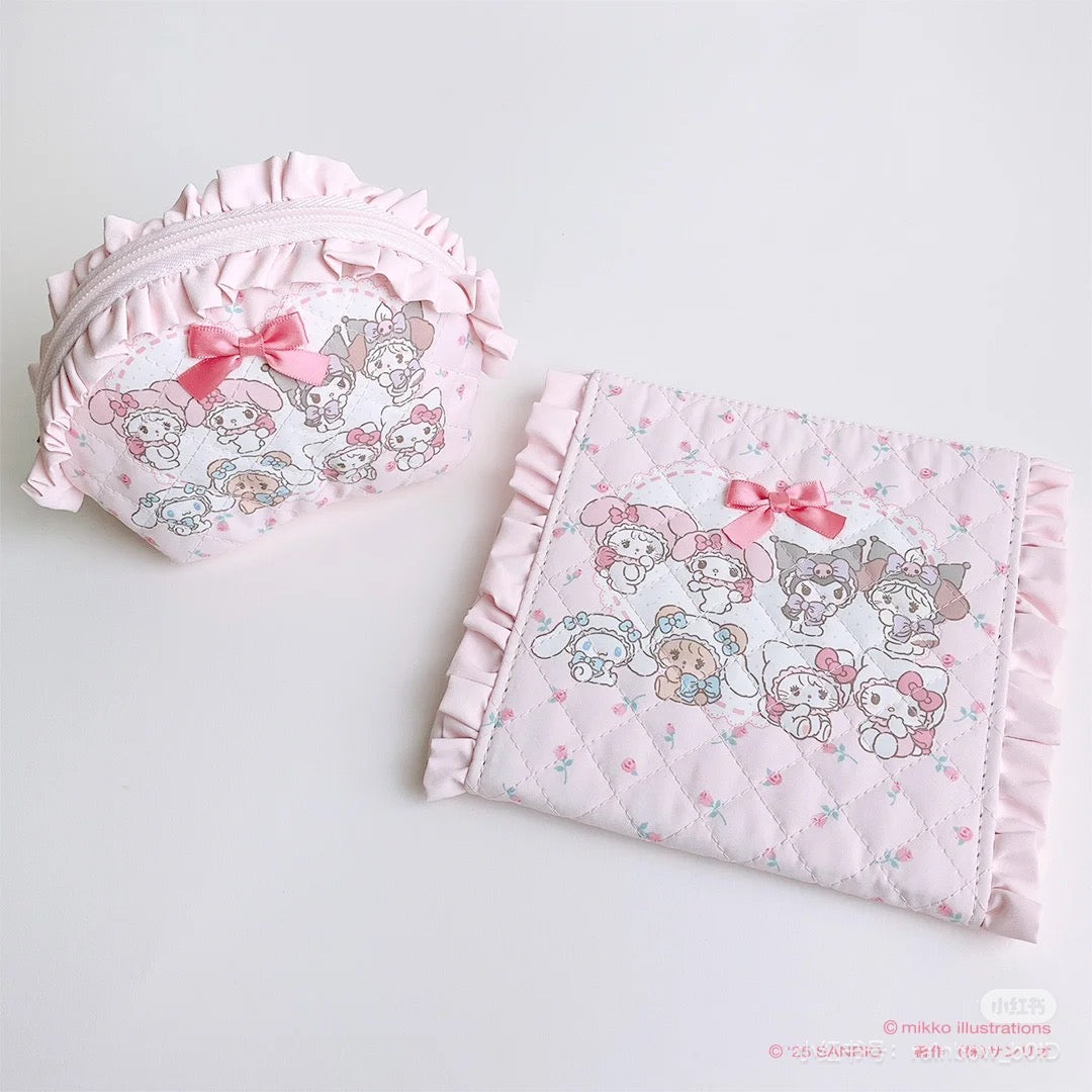 Sanrio|Mikko Illustrations Characters Pouch|13cm W x 7cm D x 9.5cm approx.