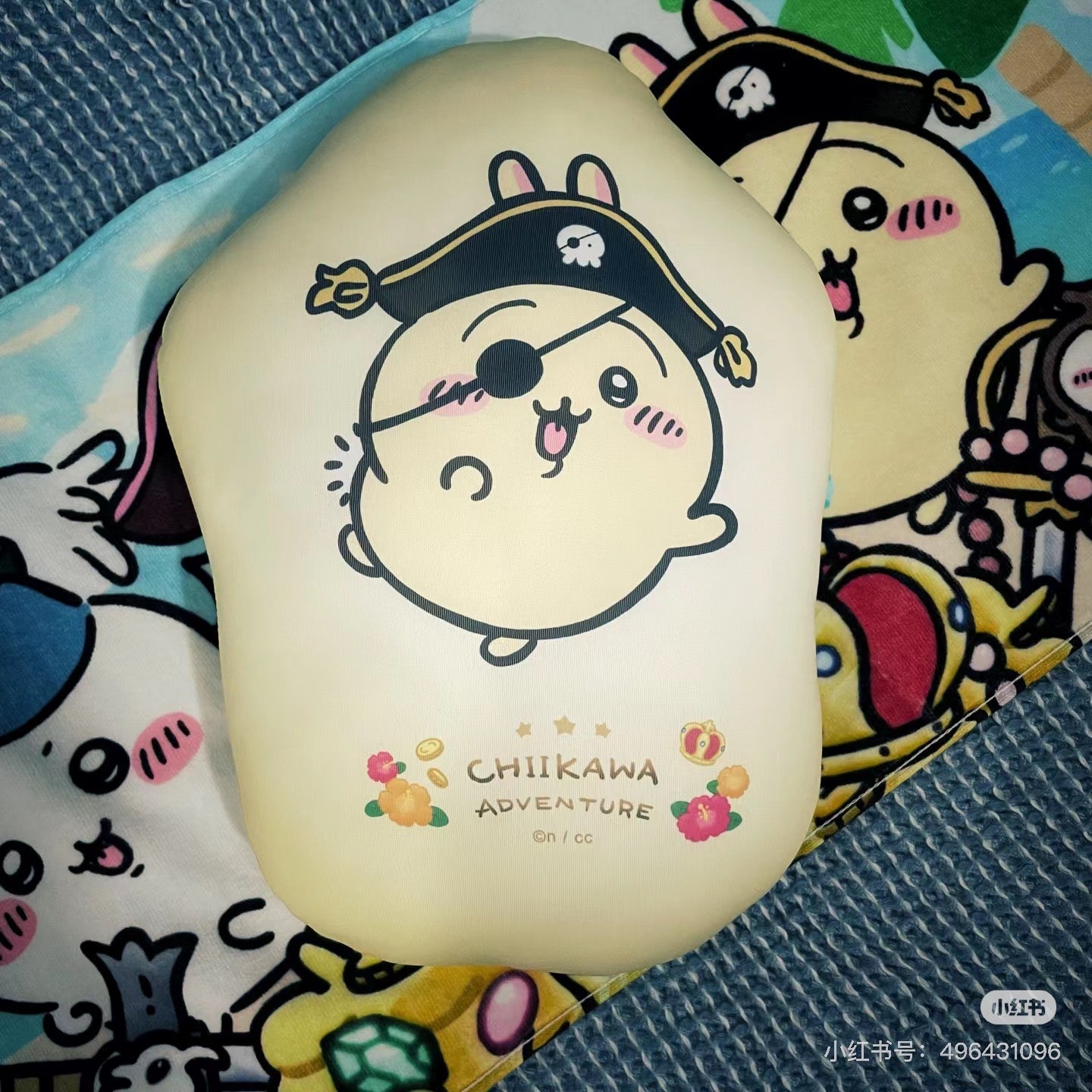Chiikawa 吉伊卡哇|台场冒险王系列海盗双面图案抱枕