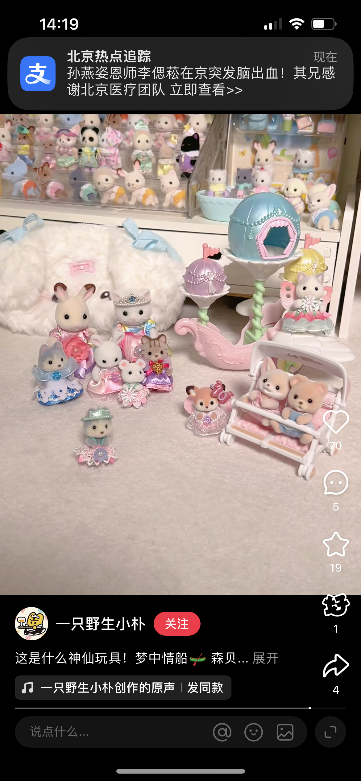 SylvanianFamilies|Latte Cat Floral Fantasy Skyship 5827