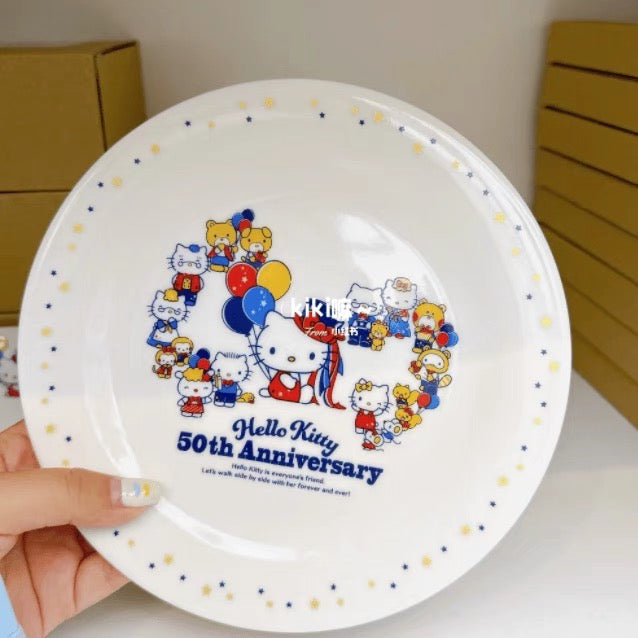 Sanrio|50周年限定Hello Kitty一直在你身边系列餐盘|约200×20mm