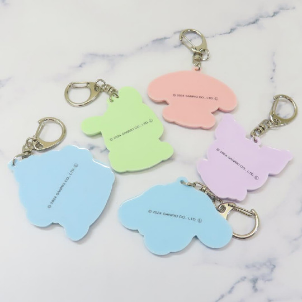 Sanrio|Flora Rubber Keychain/Keyring|65×65×3mm approx.