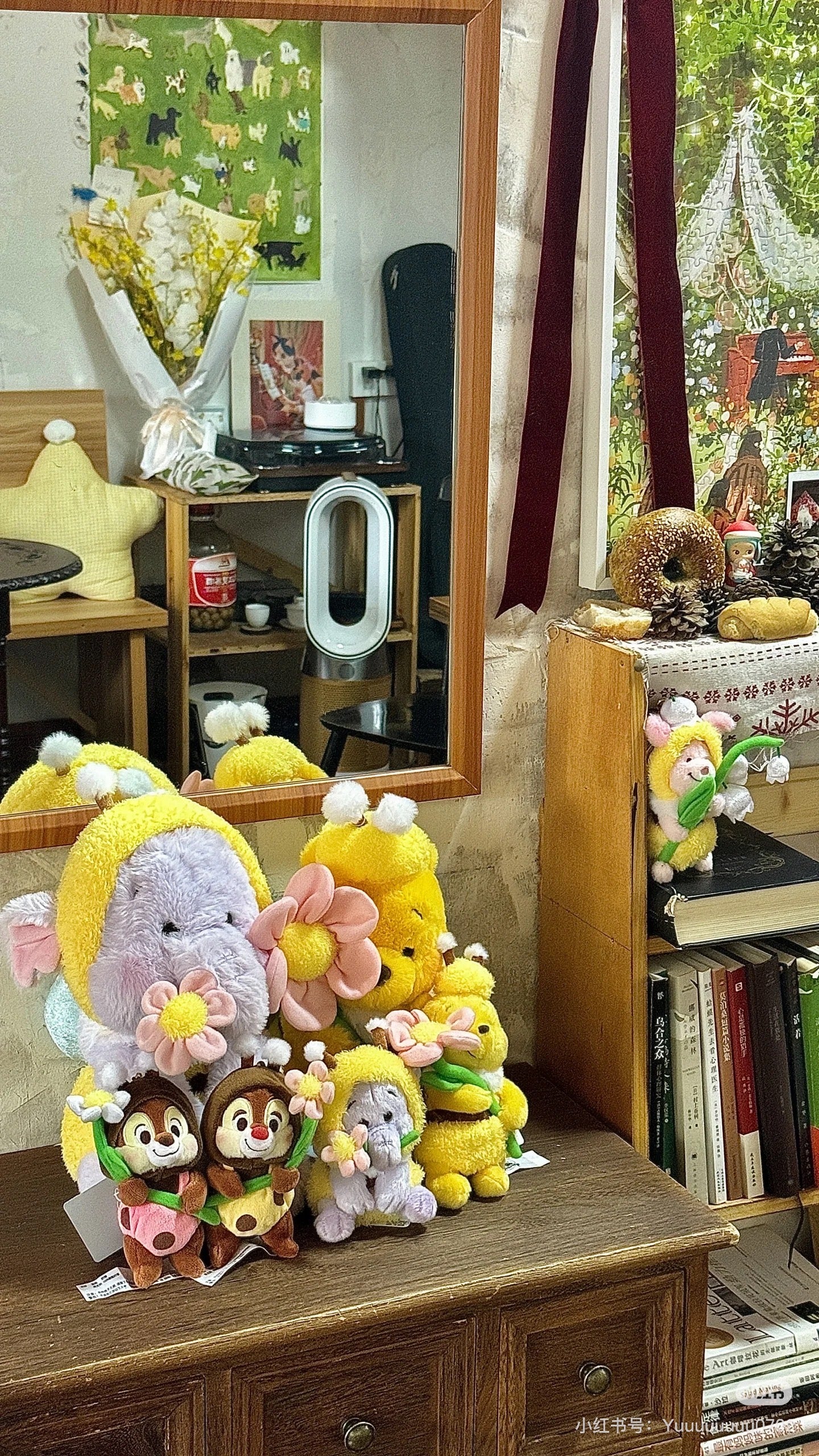 Disney|Flower Garden Mascot Holder /Plush Keychain|H16×W12×D10cm approx.