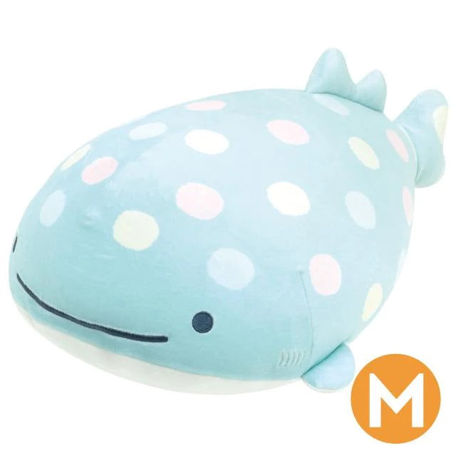 Jinbesan鲸鱼|可爱笑脸大嘴mochi鲸鱼玩偶/公仔|约H150×W200×D155mm