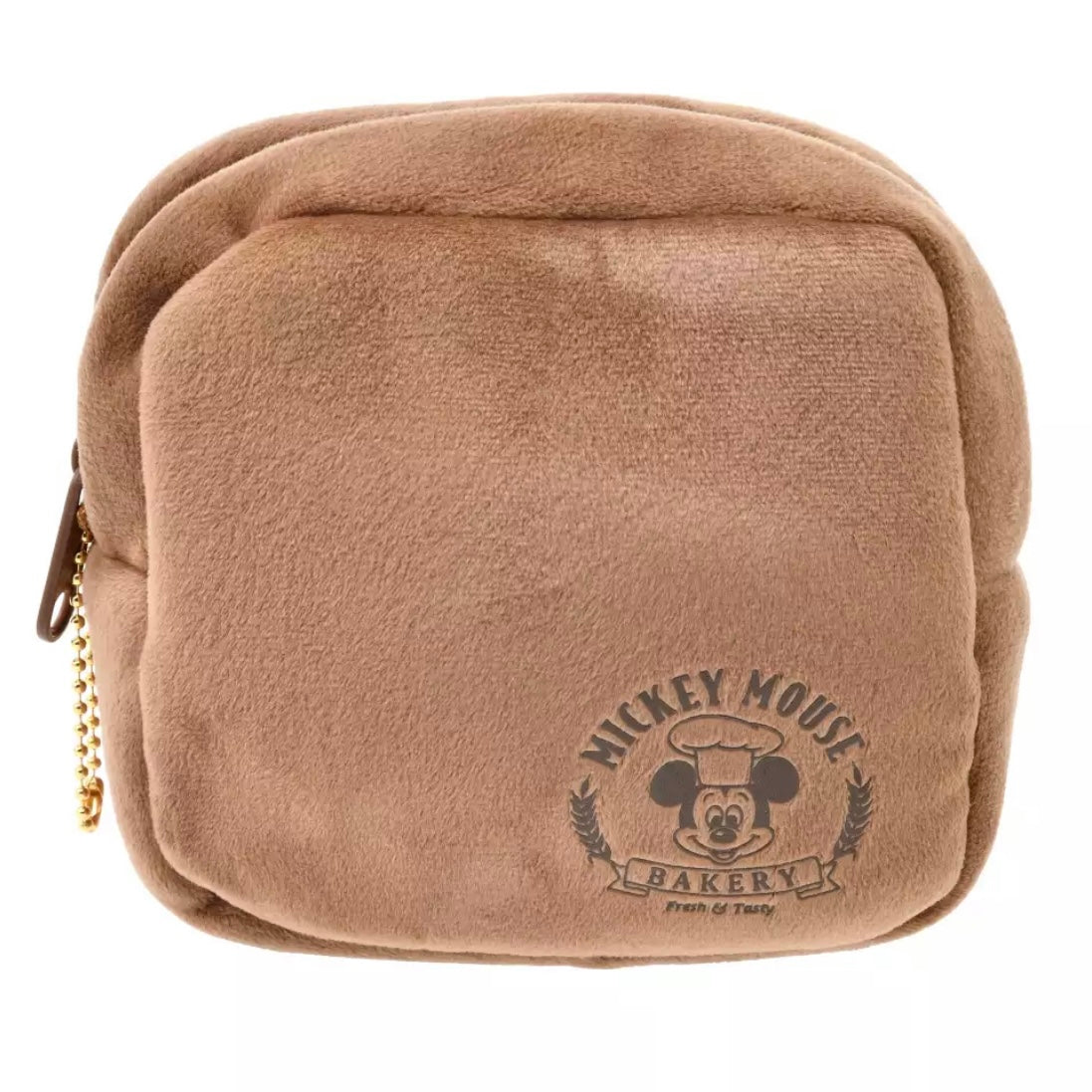 Disney迪士尼|米奇烘焙系列mochi面包/吐司挂件式零钱包/超柔软/背面米奇印章|約高さ13×幅15×奥行き8(cm)
