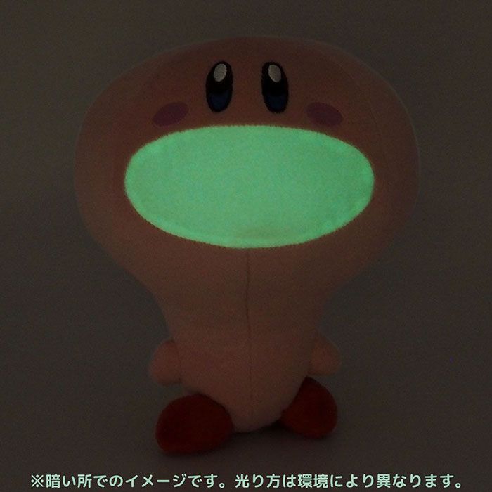 Kirby|嘴巴夜光材质Swallowed Bulb灯泡造型公仔/玩偶/也可挂在家|约W14 x D14 x H17.5 cm