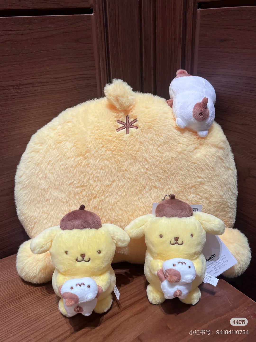 Sanrio|Pom Pom Purin Mascot Holder /Plush Keychain|13.5×10×14.5cm approx.