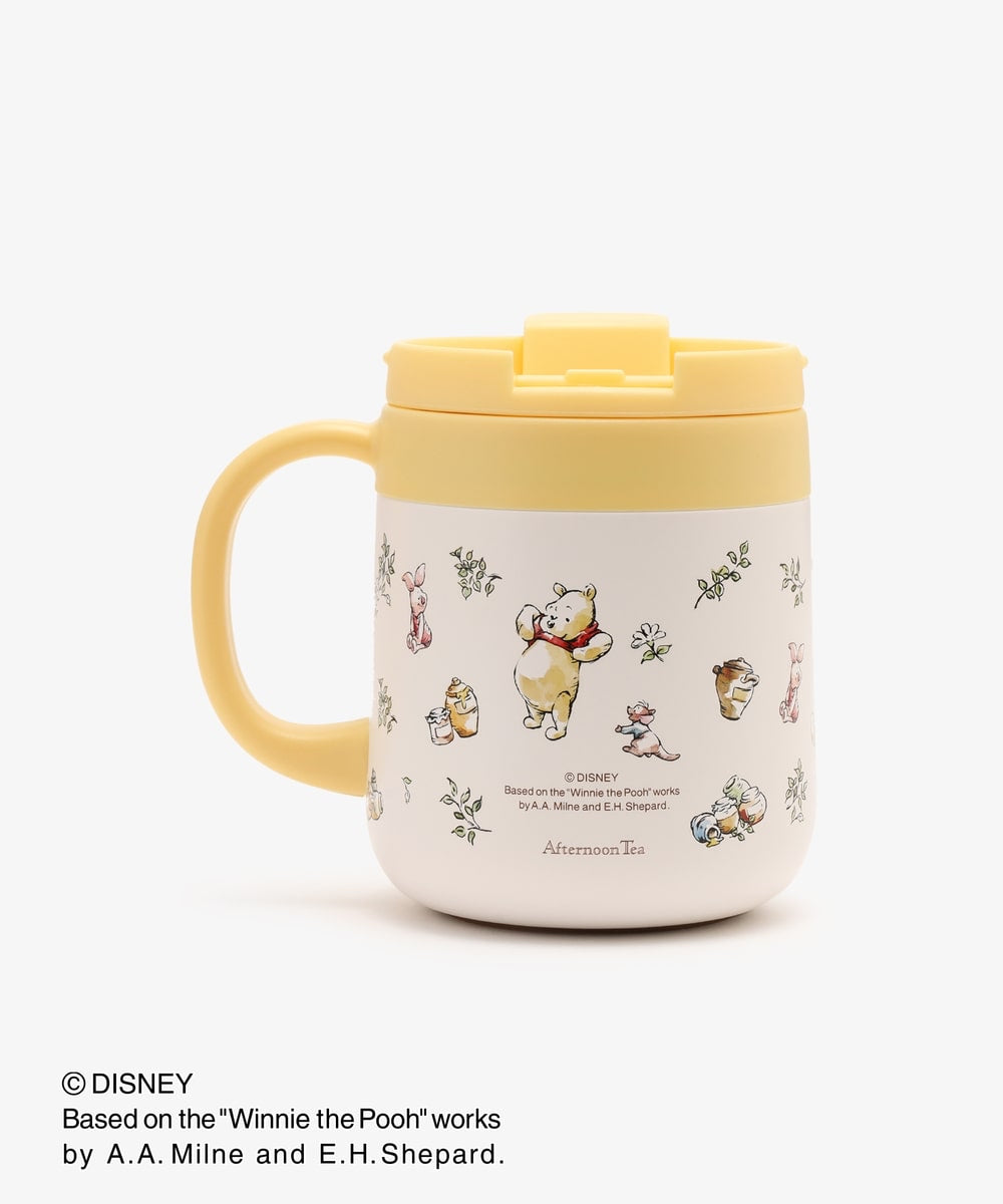 Disney|圆滚滚胖胖带盖保温杯/噗噗小熊维尼Afternoon Tea联名限定印花保温便携随行杯/贴心防滑杯底|350ml