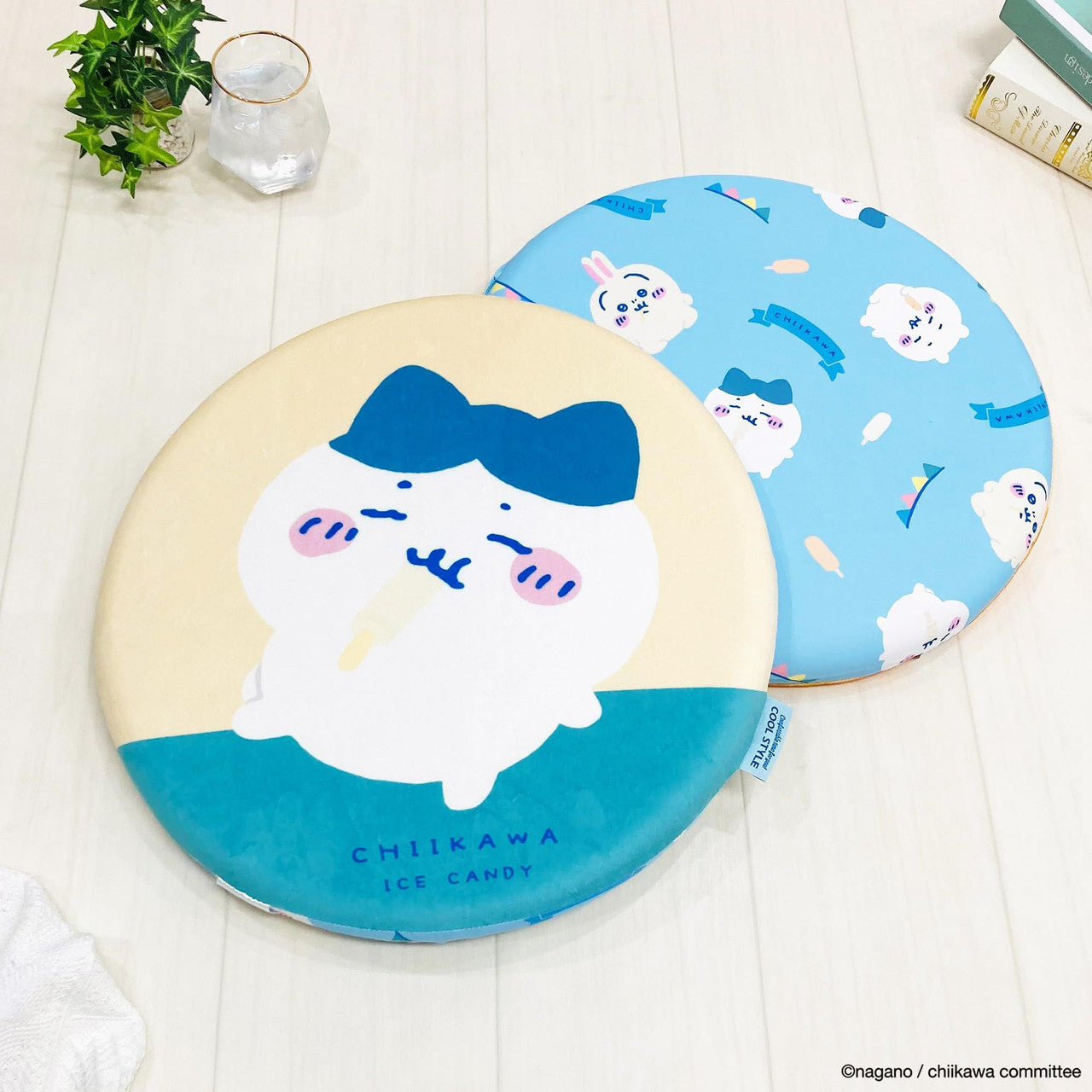 Chiikawa 吉伊卡哇|Morishita Chiikawa Cooling Seat Cushion记忆海绵冰丝坐垫/正反面都可爱|直径 400 x H45 mm