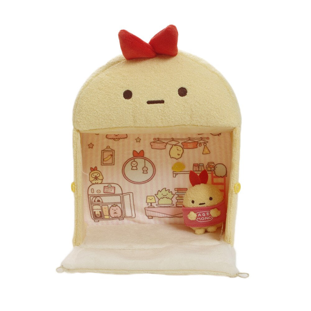 Sumikko gurashi角落生物|炸虾尾毛绒屋/场景/内含一只小炸虾|约200×185×85mm