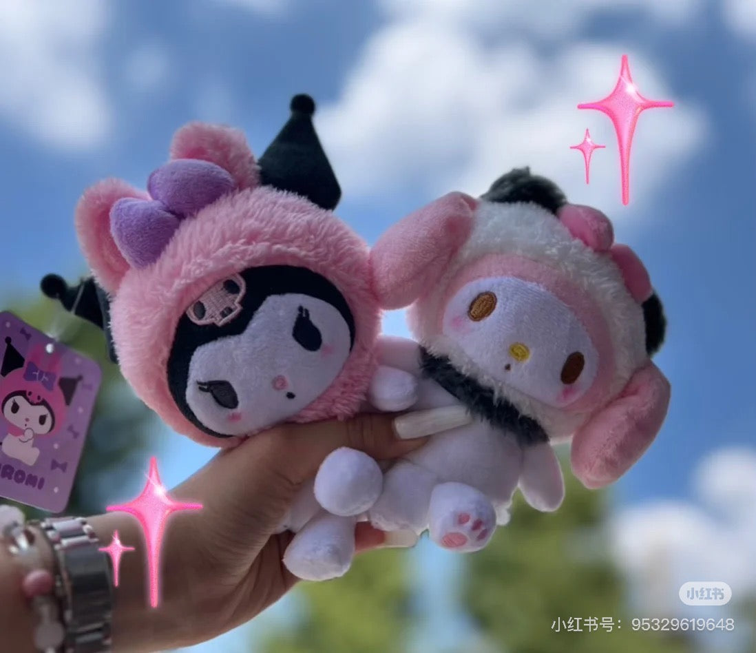 Sanrio|Animal Mascot Pouch Keychain|5.0 x 10.0 x 14.0cm approx.