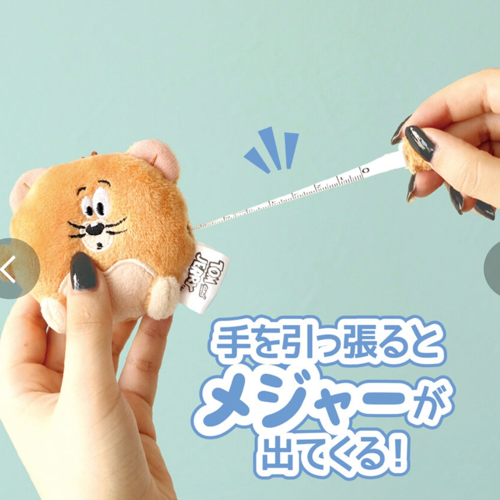 Tom&Jerry 猫和老鼠|肥嘟嘟nappy Jerry&汤姆小卷尺挂件/卷尺可以用|約H70 x W70 x D25mm