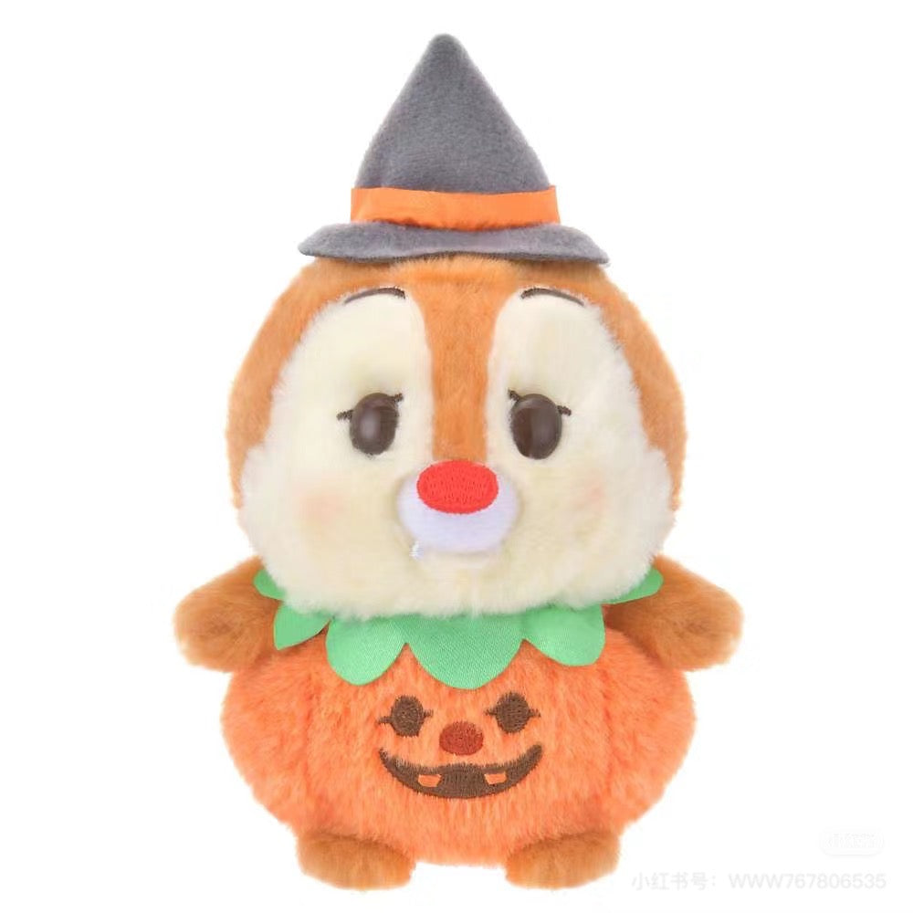 Disney迪士尼|Fluffy Plush Keychain / Halloween Skeleton万圣节豆豆眼奇奇蒂蒂